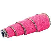 R928 Tapered Spiral Roll, 80 Grit, 1/2" Dia., Ceramic Alumina, 1-1/2" L, 1/8" Arbor Ottawa Fastener Supply