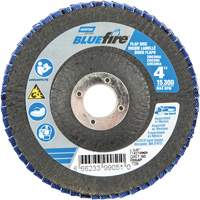 Disque &agrave; lamelles coniques R884P BlueFire, 4" x 5/8", Type 29, Grain P60, Alumine de zirconium Ottawa Fastener Supply