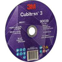Cubitron 3 Cut-Off Wheel, 7" x 0.09", 7/8" Arbor, Type T27, Ceramic, 8500 RPM Ottawa Fastener Supply