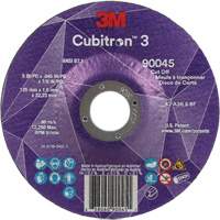 Cubitron™ 3 Cut-Off Wheel, 5" x 0.045", 7/8" Arbor, Type T27, Ceramic, 12250 RPM NY551 | Ottawa Fastener Supply