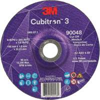 Cubitron 3 Cut-Off Wheel, 6" x 0.045", 7/8" Arbor, Type T27, Ceramic, 10200 RPM Ottawa Fastener Supply