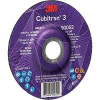 Cubitron 3 Cut-Off Wheel, 5" x 0.04", 7/8" Arbor, Type 27, Ceramic, 60 RPM Ottawa Fastener Supply