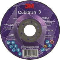 Cubitron 3 Cut and Grind Wheel, 4-1/2" x 1/8", 7/8" Arbor, Type 27, 36 Grit, Ceramic Ottawa Fastener Supply
