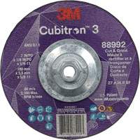 Cubitron 3 Cut and Grind Wheel, 7" x 1/8", 5/8"-11 Arbor, Type 27, 36 Grit, Ceramic Ottawa Fastener Supply