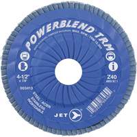 Powerblend TRM Trimmable Flap Disc, 4-1/2" x 7/8", Type 29, Z40 Grit, Zirconium NY638 | Ottawa Fastener Supply