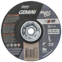 Gemini RightCut Right Angle Cut-Off Wheel, 6" x 0.045", 5/8"-11 Arbor, Type 27/42, Aluminum Oxide, 10185 RPM Ottawa Fastener Supply