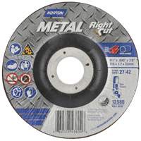 Metal RightCut Right Angle Cut-Off Wheel, 4-1/2" x 0.045", 7/8" Arbor, Type 27, Aluminum Oxide, 13580 RPM Ottawa Fastener Supply