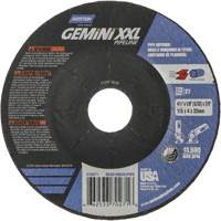 Gemini XXL Grinding & Cutting Wheel, 4-1/2" x 1/8", 7/8" Arbor, Type 27, Aluminum Oxide Ottawa Fastener Supply