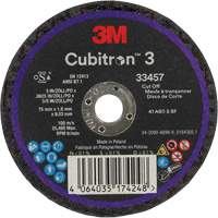 Cubitron 3 Cut-Off Wheel, 3" x 0.063", 3/8" Arbor, Ceramic Ottawa Fastener Supply