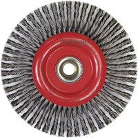 Brosse &agrave; fils nou&eacute;s pour cordons de soudure pour meuleuse angulaire, Dia. 6", Fils 0,02", Arbre 5/8"-11, Acier Ottawa Fastener Supply