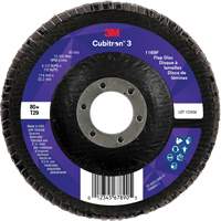Cubitron 3 Conical  Flap Disc 1169F, 4-1/2" x 7/8", Type T29, 80+ Grit, Ceramic Ottawa Fastener Supply