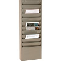 Literature Storage Racks, Stationary, 11 Slots, Steel, 13-1/4" W x 4-1/8" D x 36" H Ottawa Fastener Supply