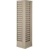 Literature Storage Racks, Rotating, 23 Slots, Steel, 14-1/8" W x 14-1/8" D x 66" H Ottawa Fastener Supply