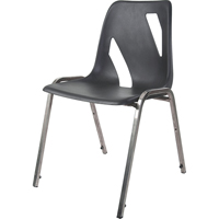 Stacking Chair, Vinyl, 31" High, 275 lbs. Capacity, Black Ottawa Fastener Supply