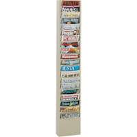 Literature Rack, Wall Mount, 20 Slots, Steel, 9-3/4" W x 4-1/8" D x 58" H Ottawa Fastener Supply