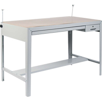 Precision Drafting Table Base, 56-3/8" W x Grey OA912 | Ottawa Fastener Supply