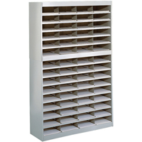Heavy-duty Literature Organizers, Stationary, 60 Slots, Steel, 37-1/2" W x 12-3/4" D x 60" H Ottawa Fastener Supply