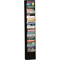 Literature Storage Racks, Stationary, 20 Slots, Steel, 9-3/4" W x 4-1/8" D x 58" H Ottawa Fastener Supply