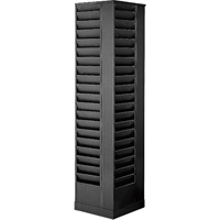 Literature Storage Racks, Rotating, 92 Slots, Steel, 14-1/8" W x 14-1/8" D x 66" H Ottawa Fastener Supply