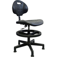 Heavy-Duty Ergonomic Seating, Polyurethane, Black, 250 lbs. Capacity OJ966 | Ottawa Fastener Supply