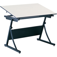 PlanMaster Height-Adjustable Drafting Table, 43" W x 29-1/2" - 37-1/2" H, Black Ottawa Fastener Supply