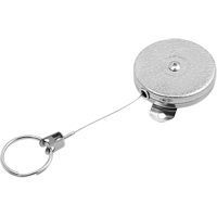 Self Retracting Key Chains, Chrome, 48" Cable, Mounting Bracket Attachment ON544 | Ottawa Fastener Supply