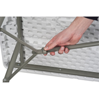 Fold-in-Half Table, Rectangular, 72" L x 30" W, Polyethylene, White ON601 | Ottawa Fastener Supply