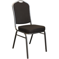 Stacking Chairs, Fabric, 37" High, 275 lbs. Capacity, Black Ottawa Fastener Supply