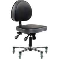 Chaise ergonomique à inclinaison réglable SF 180<sup>MC</sup>, Mobile, Ajustable, Vinyle Siège, Noir/gris OP500 | Ottawa Fastener Supply