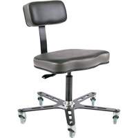 SF160 Ergonomic Chair, Mobile, Vinyl Seat, Black Ottawa Fastener Supply