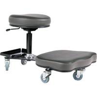 Chaise ergonomique Flex, Vinyle, Noir/gris Ottawa Fastener Supply