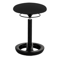 Twixt Ergonomic Chair, Stationary, Adjustable, 17" - 22", Polyester Mesh Seat, Black Ottawa Fastener Supply