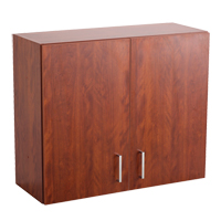 Armoire modulaire murale, 30" h x 36" la x 15" p, 1 tablettes, M&eacute;lamine, Acajou Ottawa Fastener Supply