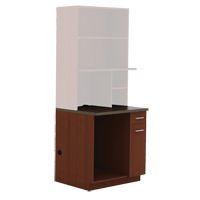 Modular Cabinet, Melamine, 39" H x 36" W x 25" D, Mahogany Ottawa Fastener Supply