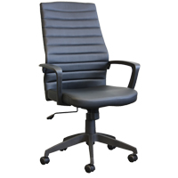 Activ A-128 Office Chair, Polyurethane, Black, 275 lbs. Capacity Ottawa Fastener Supply