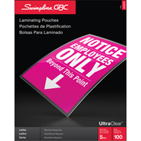 Pochettes lamin&eacute;es pour lettres Swingline UltraClear Ottawa Fastener Supply