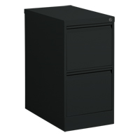 Vertical Filing Cabinet, Steel, 2 Drawers, 15-1/7" W x 25" D x 29" H, Black Ottawa Fastener Supply