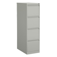 Vertical Filing Cabinet, Steel, 4 Drawers, 15-1/7" W x 25" D x 52" H, Grey Ottawa Fastener Supply
