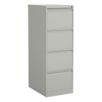 Vertical Filing Cabinet, Steel, 4 Drawers, 18-1/7" W x 25" D x 52" H, Grey Ottawa Fastener Supply