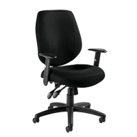 Six 31 Operator Chair, Fabric, Black, 250 lbs. Capacity OP926 | Ottawa Fastener Supply