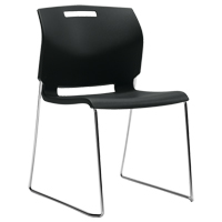 Chair, Plastic, 32-1/2" High, 300 lbs. Capacity, Black OP933 | Ottawa Fastener Supply