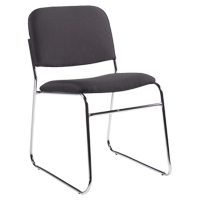 Armless Chair, Fabric, 30" High, 200 lbs. Capacity, Black OP936 | Ottawa Fastener Supply