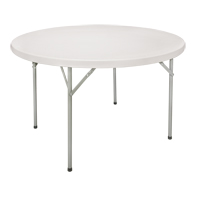 Folding Table, Round, 60" L x 60" W, Polyethylene, White OQ321 | Ottawa Fastener Supply
