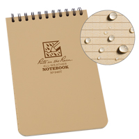 Pocket Top-Spiral Notebook, Soft Cover, Tan, 100 Pages, 4" W x 6" L Ottawa Fastener Supply