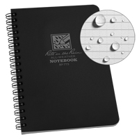 Side-Spiral Notebook, Soft Cover, Black, 64 Pages, 4-5/8" W x 7" L Ottawa Fastener Supply