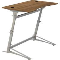 Verve™ Height Adjustable Stand-Up Desk, Stand-Alone Desk, 42" H x 47-1/4" W x 31-3/4" D, Walnut OQ705 | Ottawa Fastener Supply