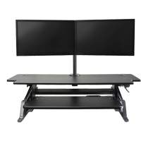 Goya™ Sit-Stand Workstation, Desktop Unit, 20" H x 42" W x 16" D, Black OQ762 | Ottawa Fastener Supply