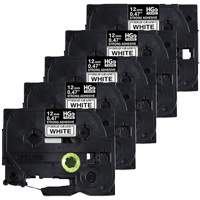 Laminated Tape, 12 mm x 8 m, Black on White OQ841 | Ottawa Fastener Supply