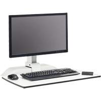 Soar™ Sit/Stand Electric Desk with Single Monitor Arm, Desktop Unit, 36" H x 27-3/4" W x 22" D, White OQ925 | Ottawa Fastener Supply