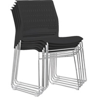 Chaises empilables, Polypropyl&egrave;ne, Hauteur 32-3/8", Capacit&eacute; 250 lb, Noir Ottawa Fastener Supply
